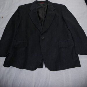 Jos A Bank Charcoal Gray Vintage Herringbone Suit 44R 38W